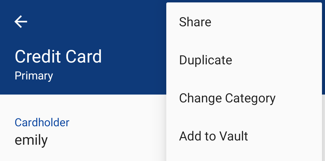 Create a duplicate Item in Enpass