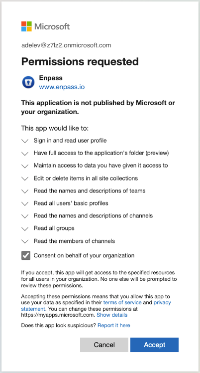 Microsoft needs admin approval