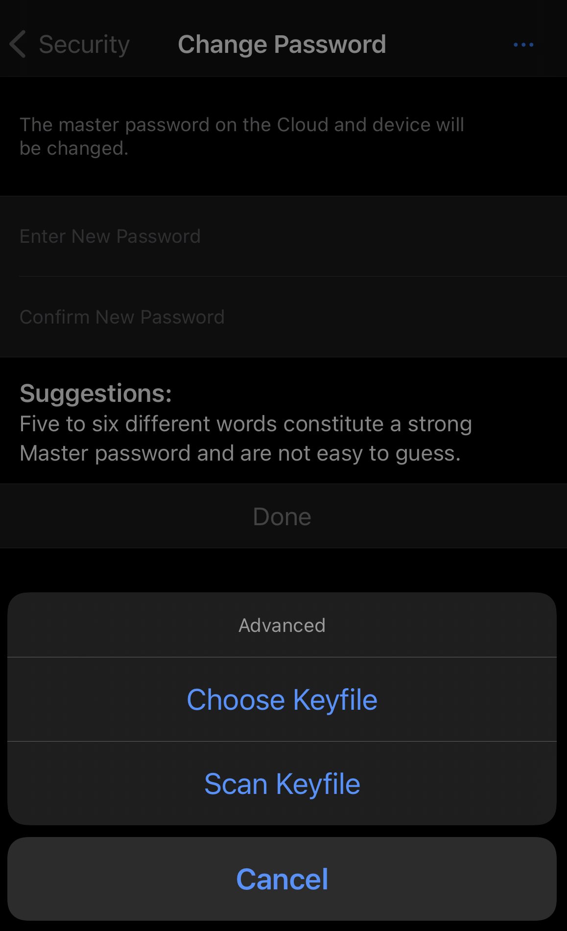 Creating and adding a keyfile in Enpass