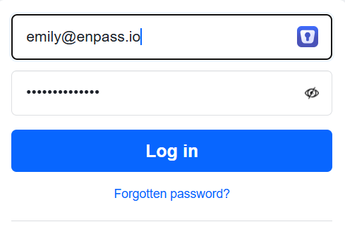 Autofill login details using Enpass on the browser