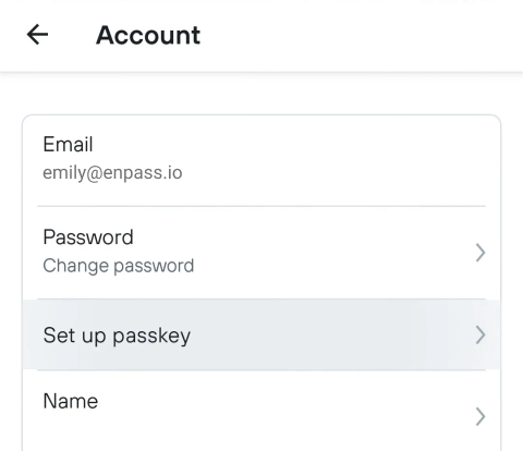 Creating passkeys with Enpass