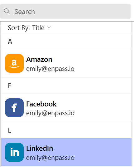 Search results when title criteria is selected