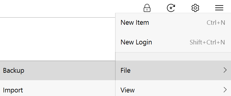 Select backup